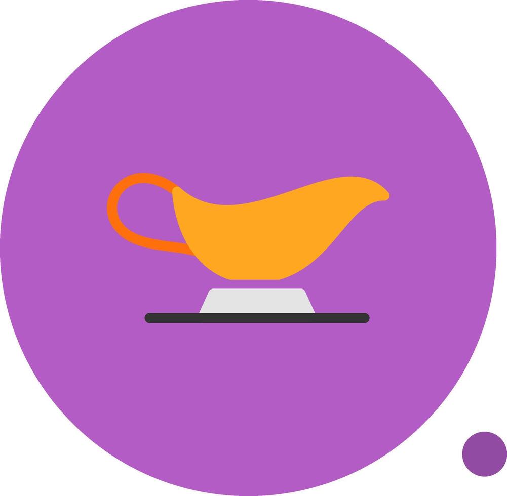 Gravy Boat Flat Shadow Icon vector