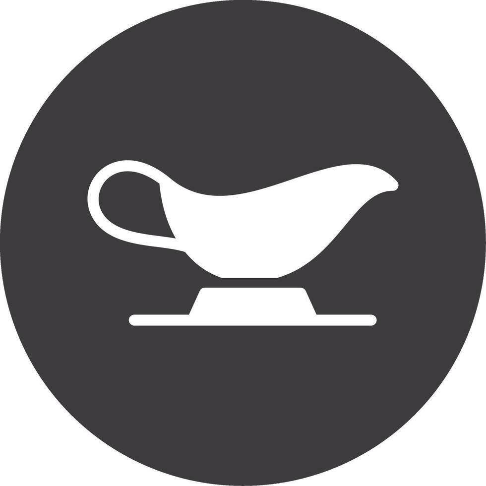 Gravy Boat Glyph Circle Icon vector