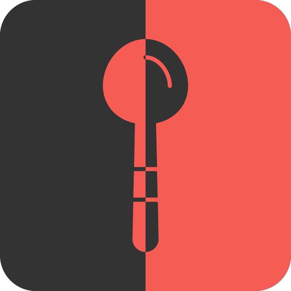 Sugar Spoon Red Inverse Icon vector