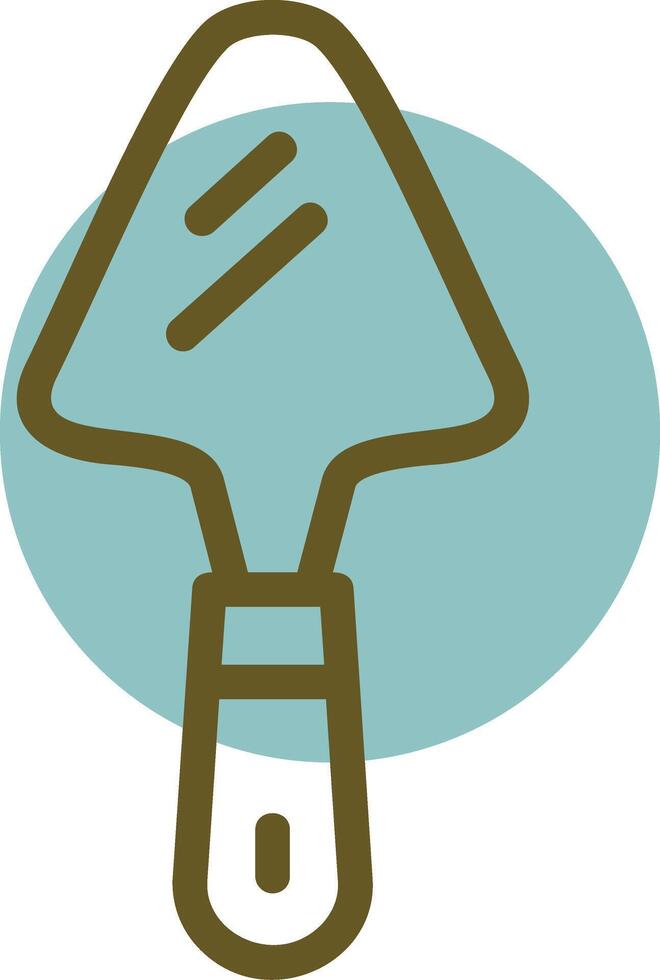 Cake Server Linear Circle Icon vector