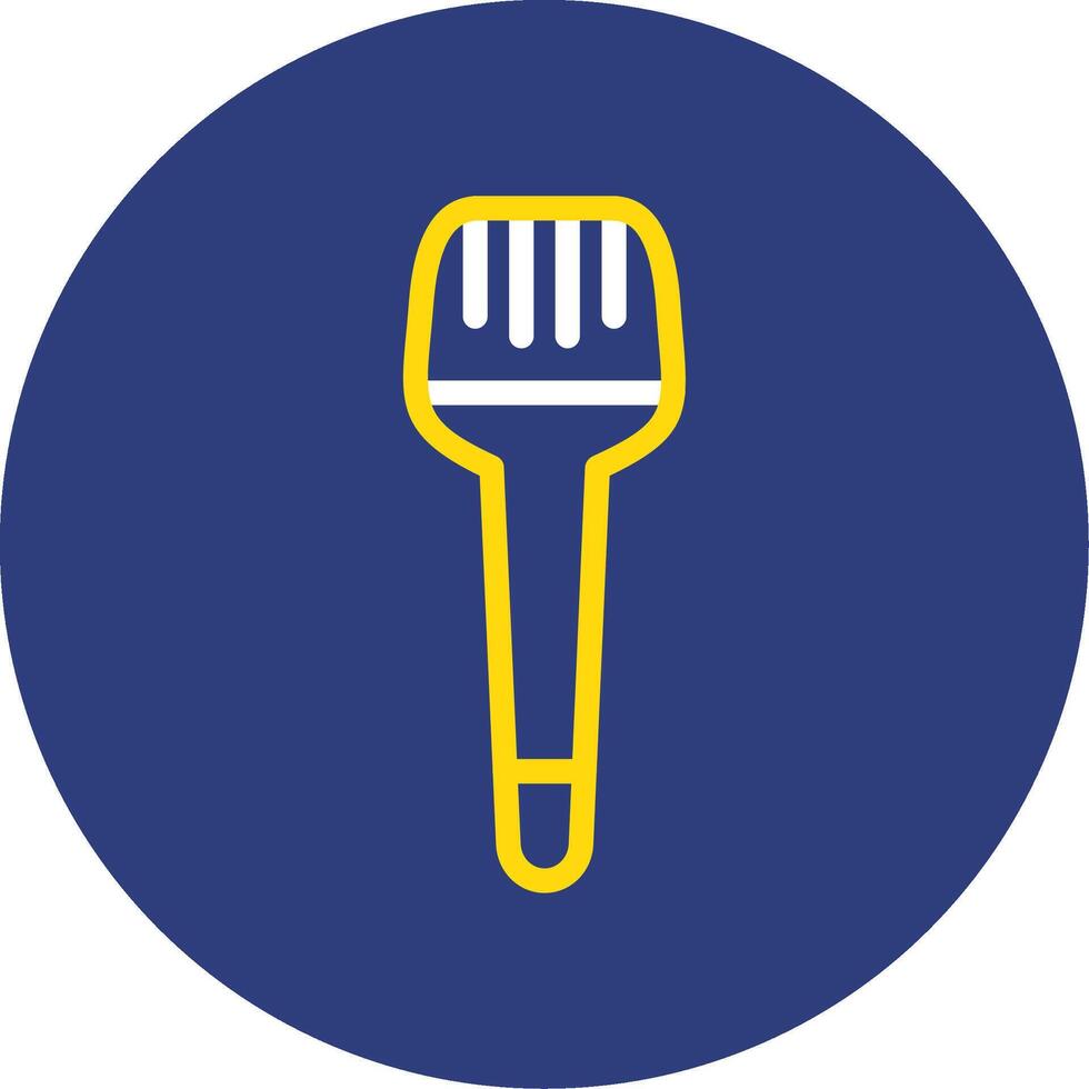 Pastry Brush Dual Line Circle Icon vector