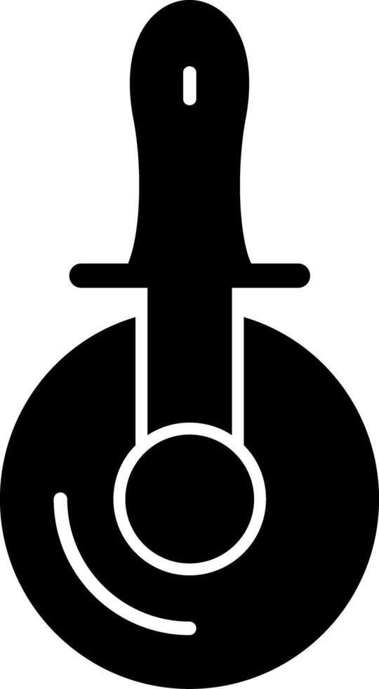 Pizza Cutter Glyph Icon vector