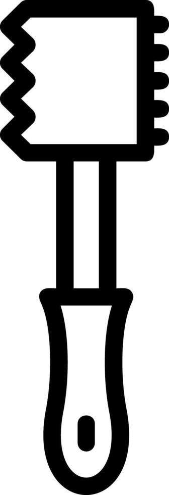 Meat Tenderizer Line Icon vector