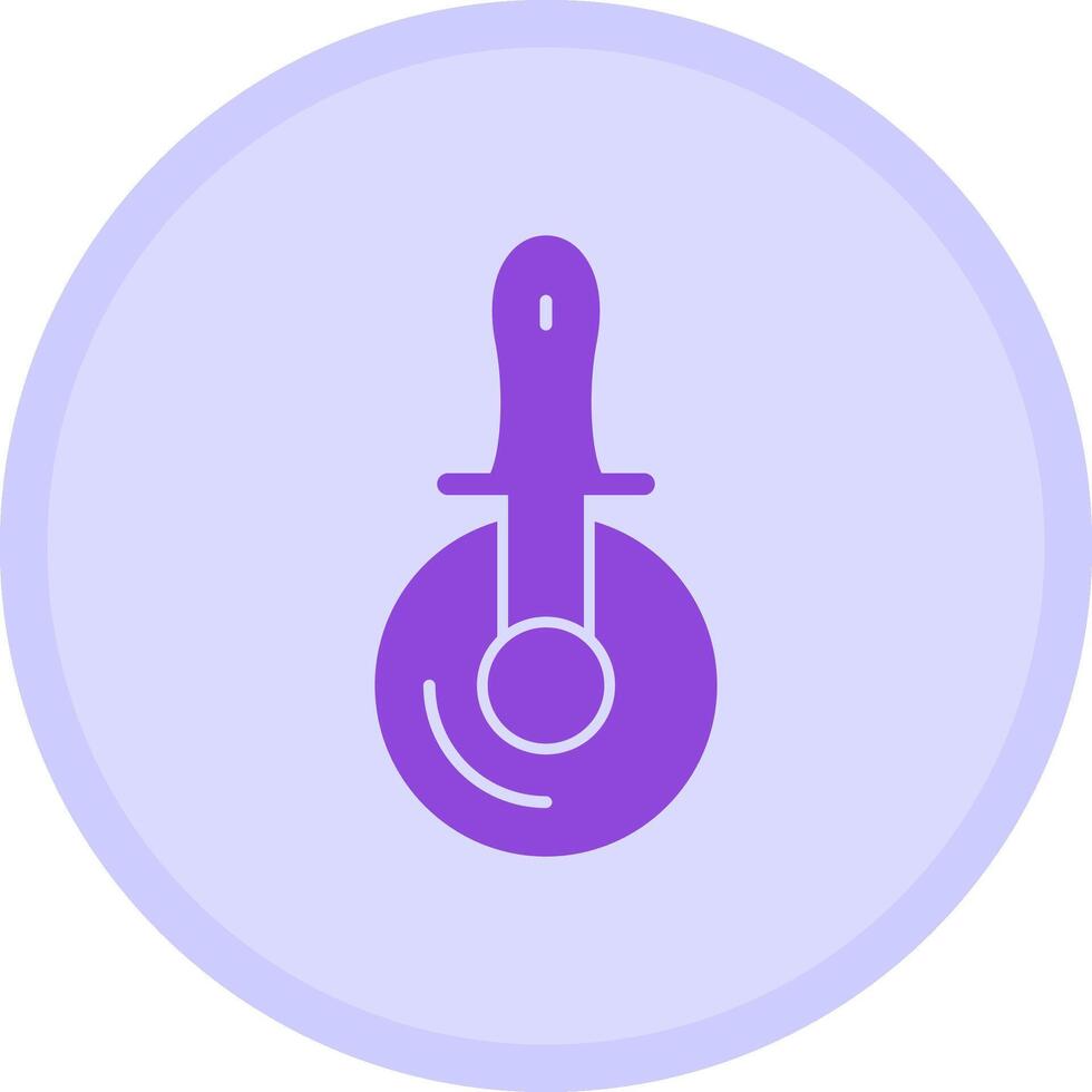 Pizza Cutter Multicolor Circle Icon vector