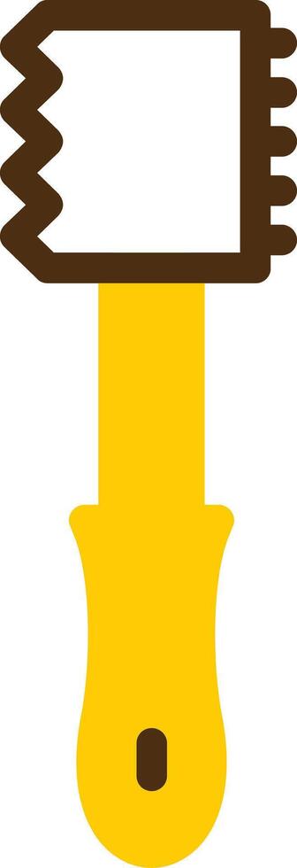 Meat Tenderizer Yellow Lieanr Circle Icon vector