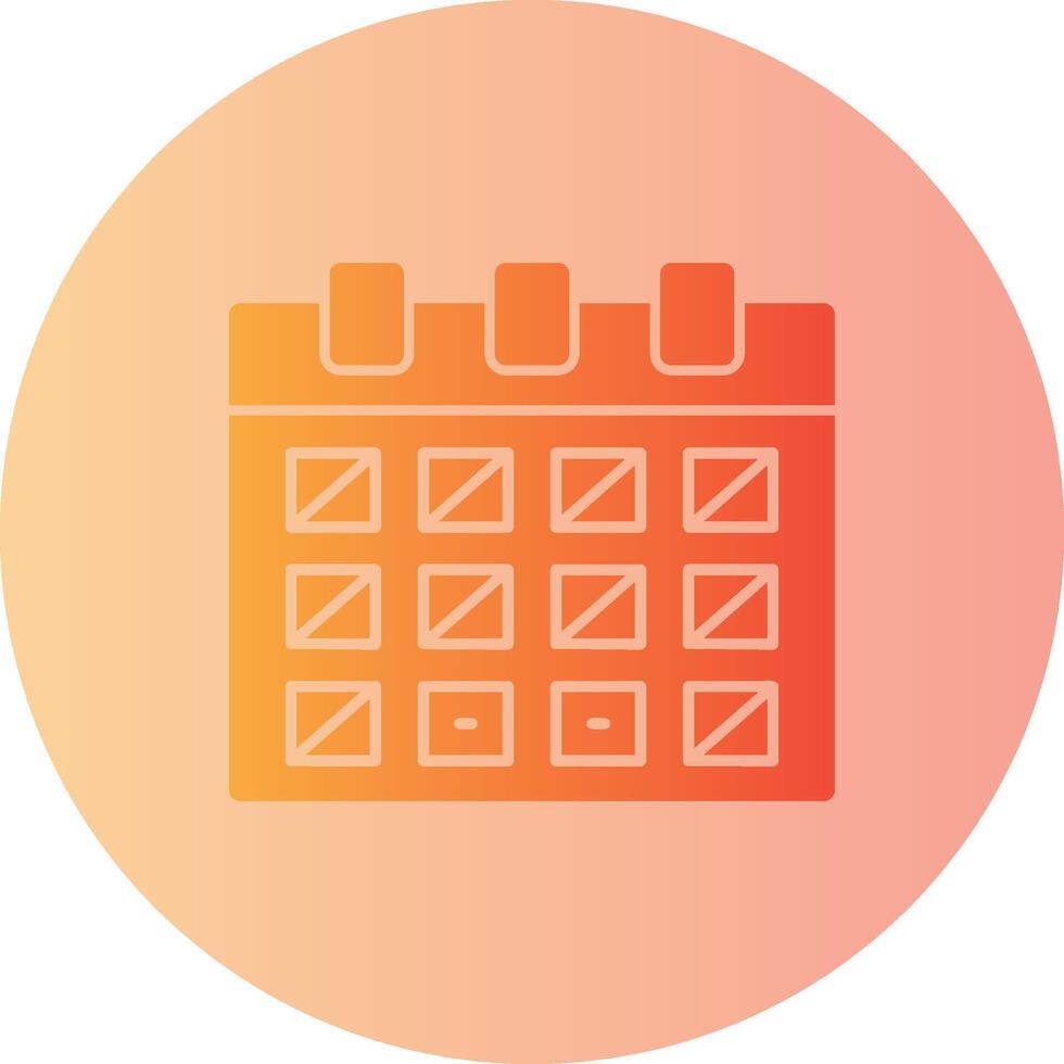 Calendar with event date Gradient Circle Icon vector