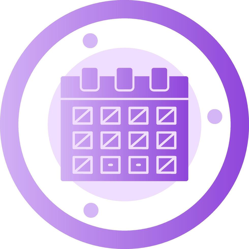 Calendar with event date Glyph Gradient Icon vector