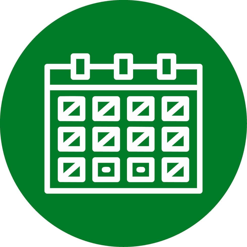 Calendar with event date Outline Circle Icon vector