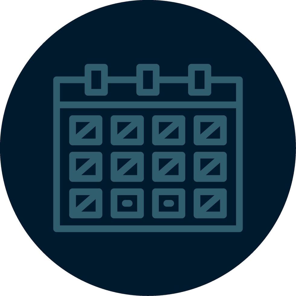 Calendar with event date Line Multi color Icon vector