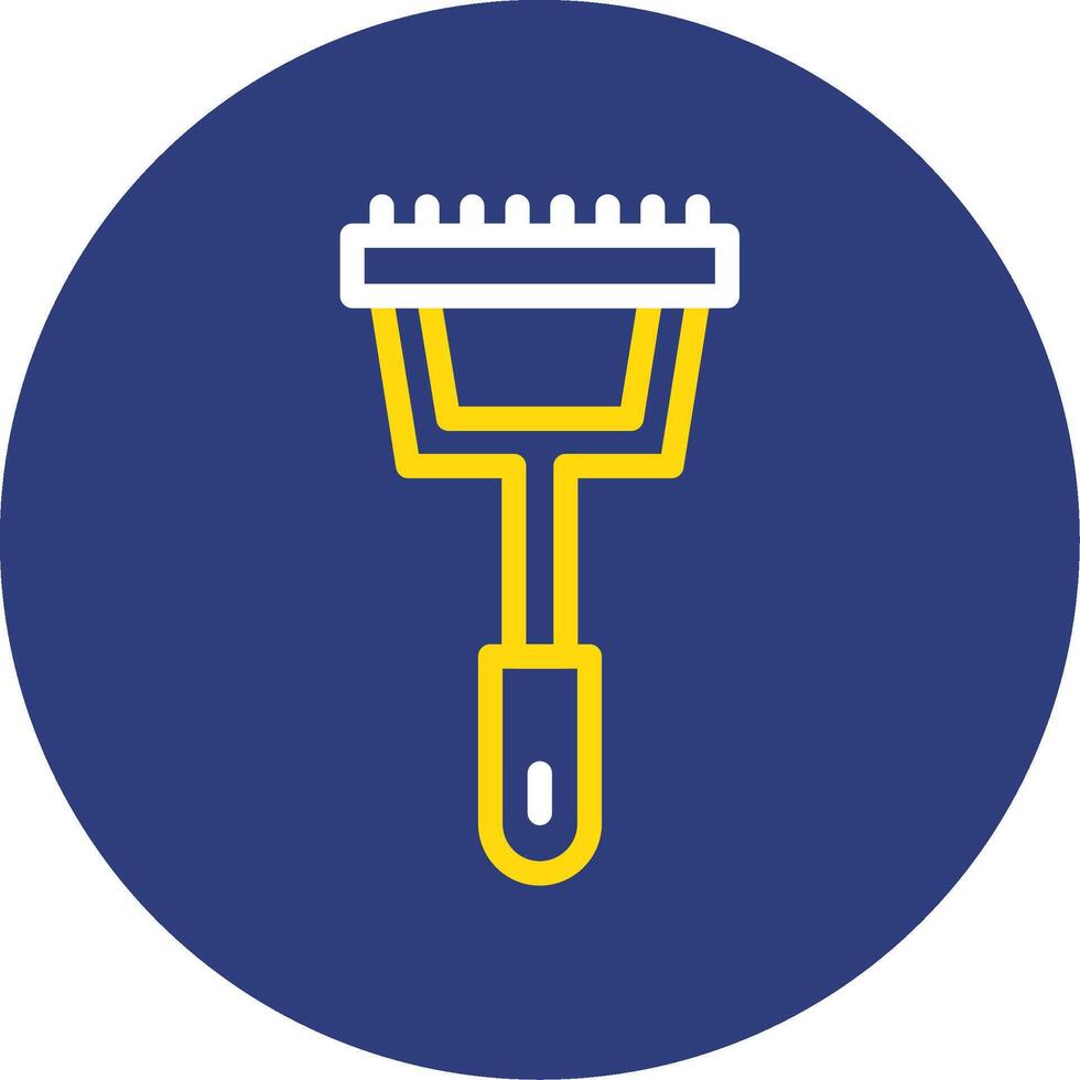 Potato Masher Dual Line Circle Icon vector