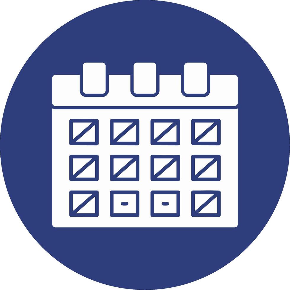 Calendar with event date Glyph Circle Icon vector