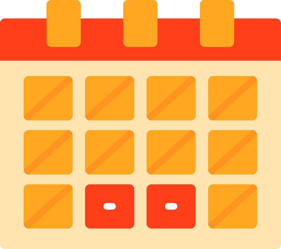 Calendar with event date Flat Icon vector
