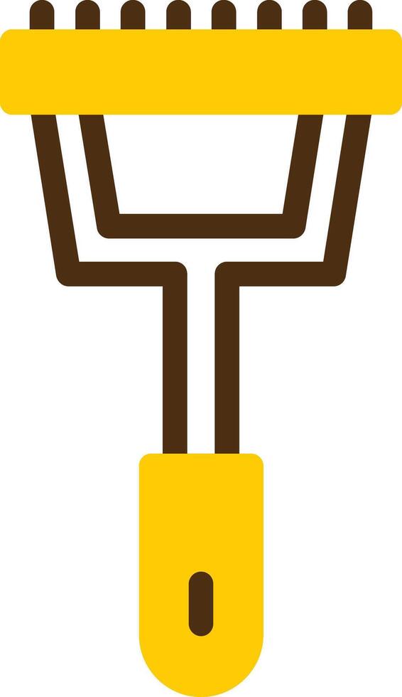 Potato Masher Yellow Lieanr Circle Icon vector