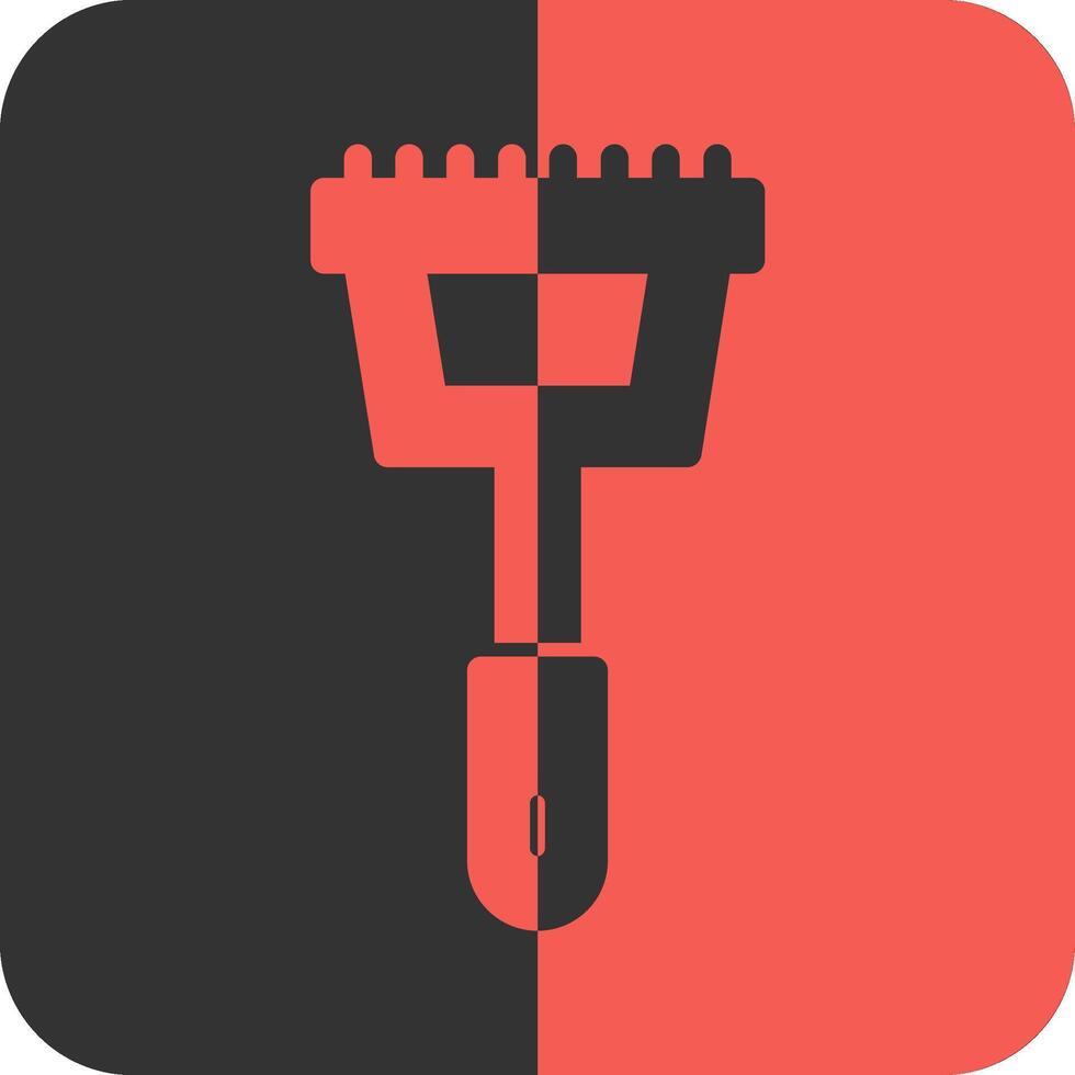 Potato Masher Red Inverse Icon vector