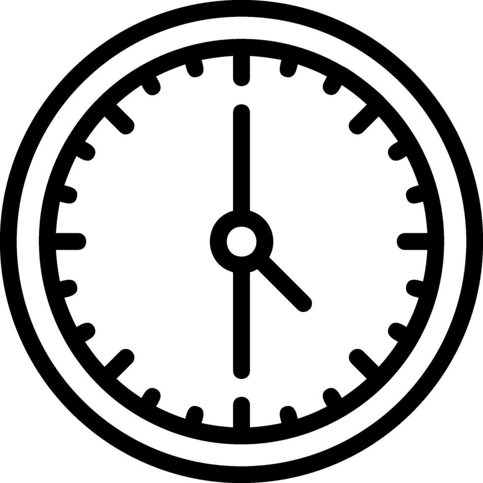 hora reloj línea icono vector