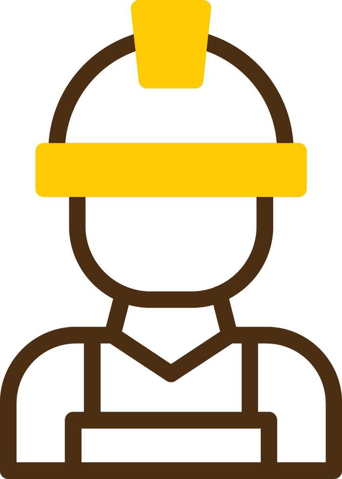 Worker Yellow Lieanr Circle Icon vector