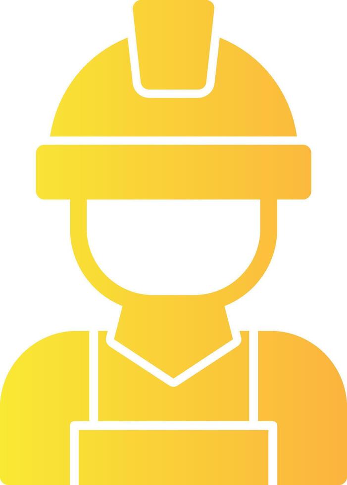 Worker Solid Multi Gradient Icon vector