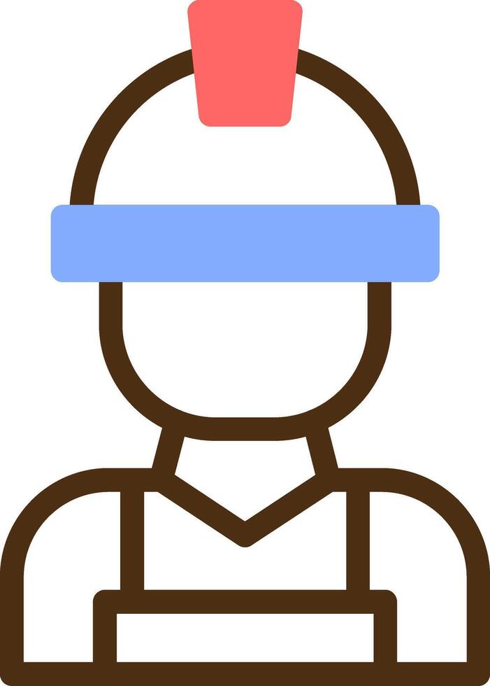 Worker Color Filled Icon vector