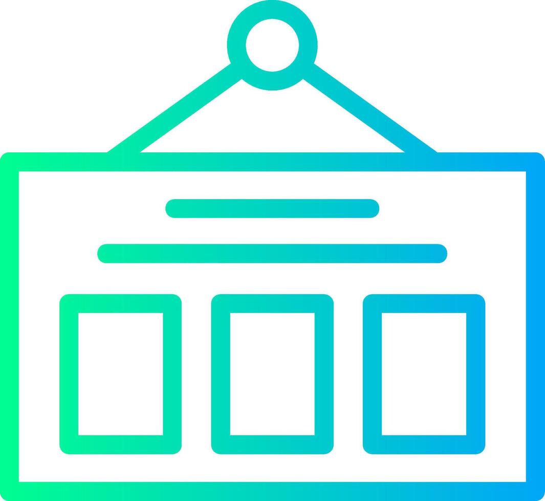 Job Board Linear Gradient Icon vector