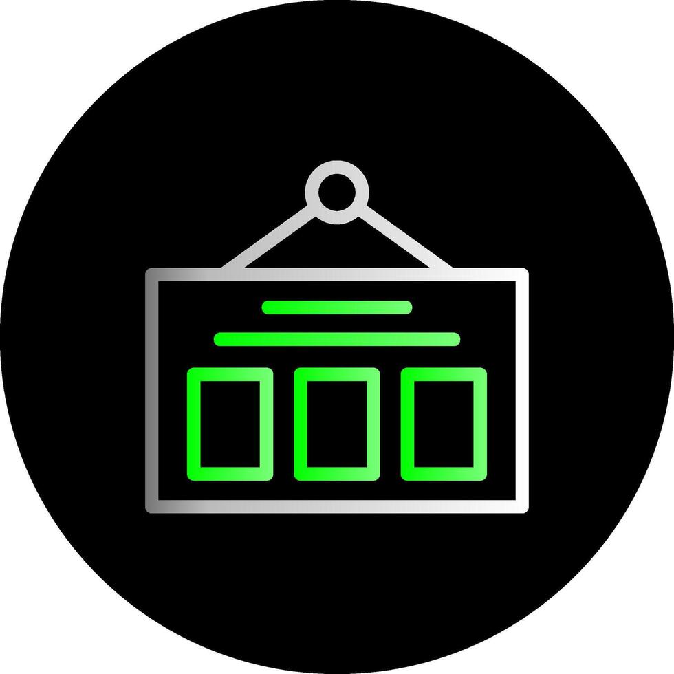 Job Board Dual Gradient Circle Icon vector
