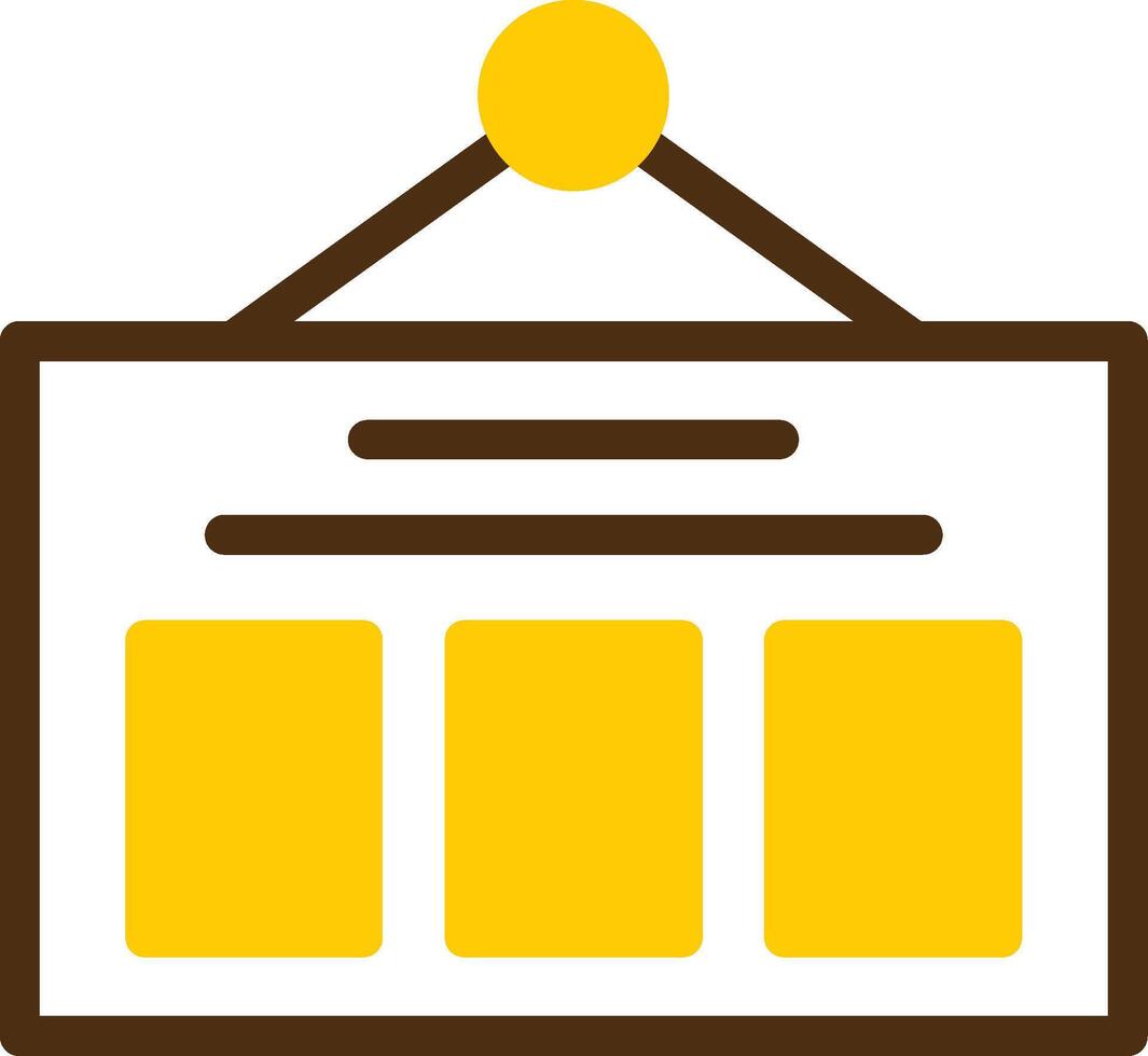Job Board Yellow Lieanr Circle Icon vector