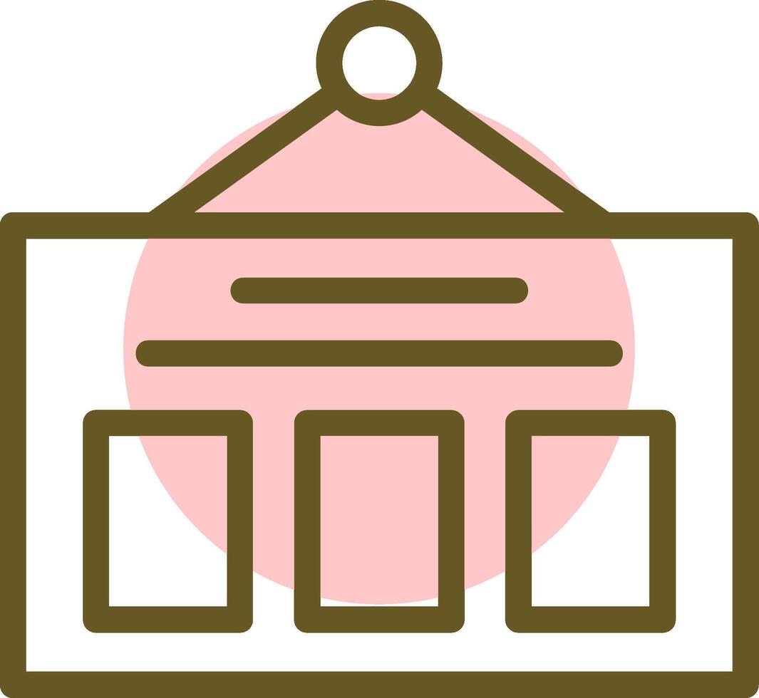 Job Board Linear Circle Icon vector