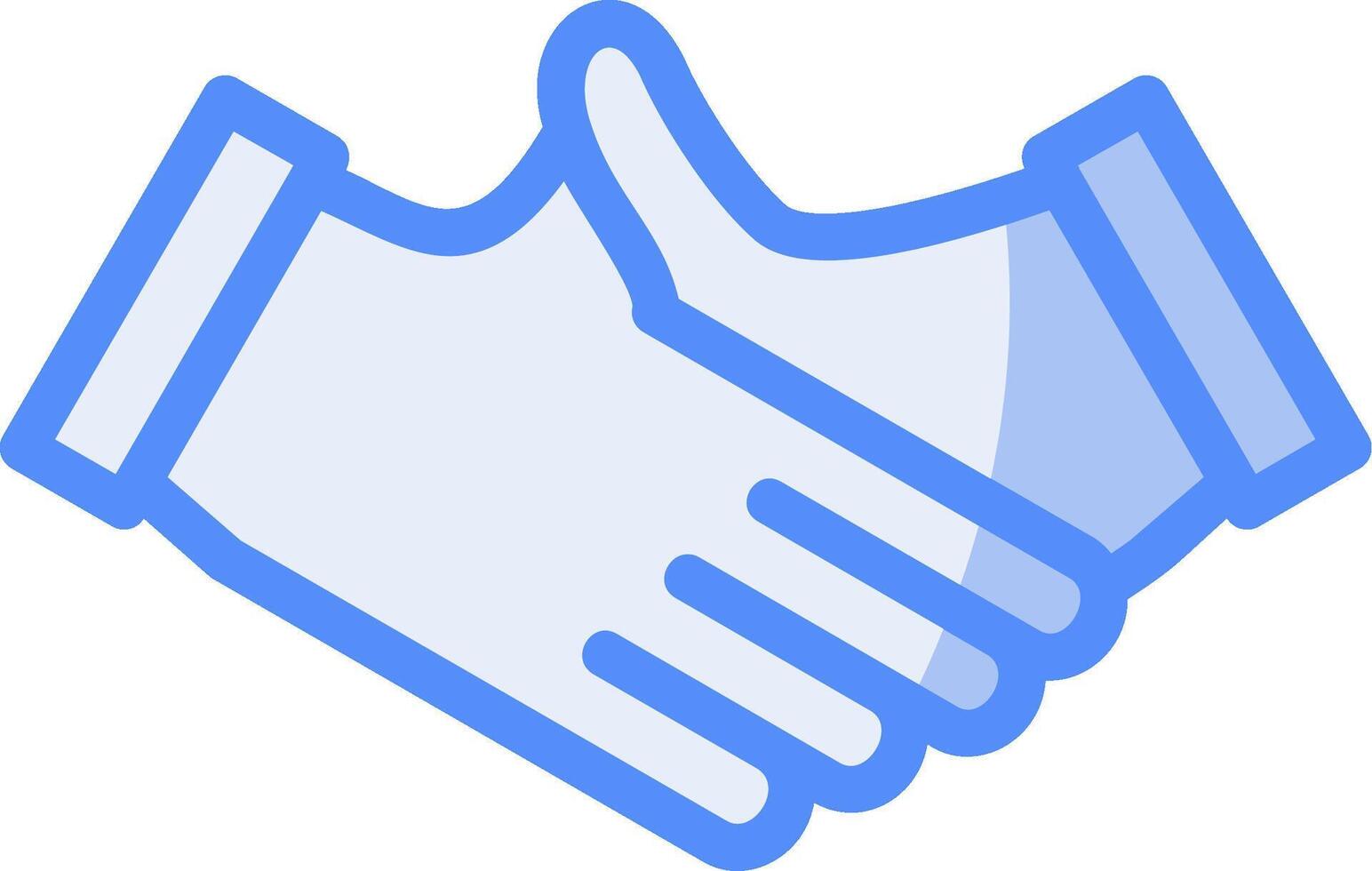 Handshake Line Filled Blue Icon vector