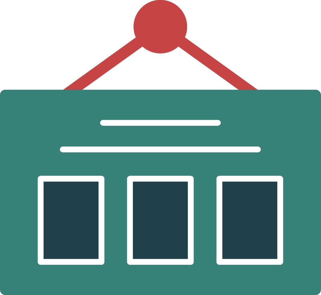 Job Board Line Circle Icon vector