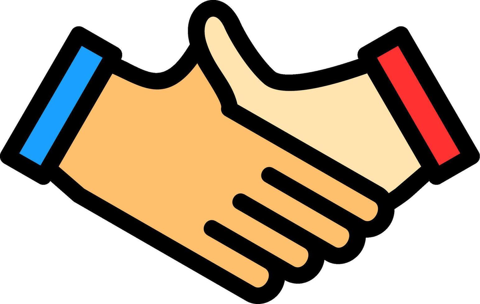 Handshake Line Filled Icon vector