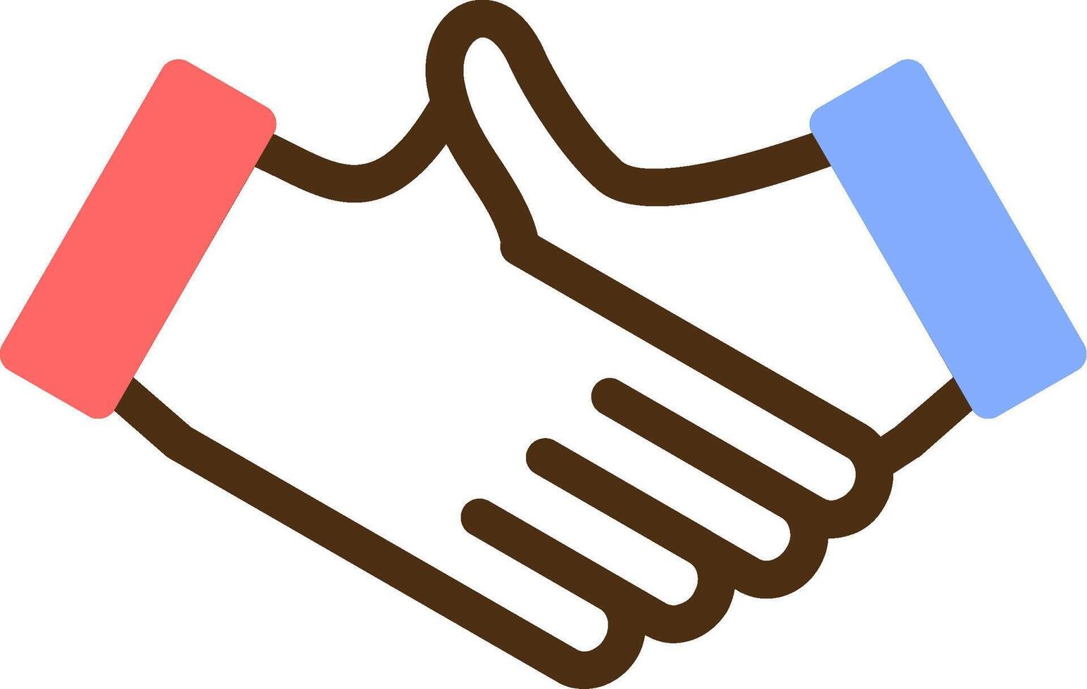 Handshake Color Filled Icon vector