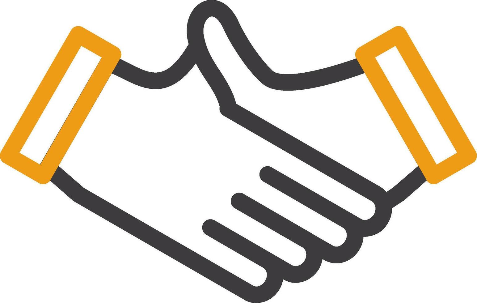 Handshake Line Circle Icon vector