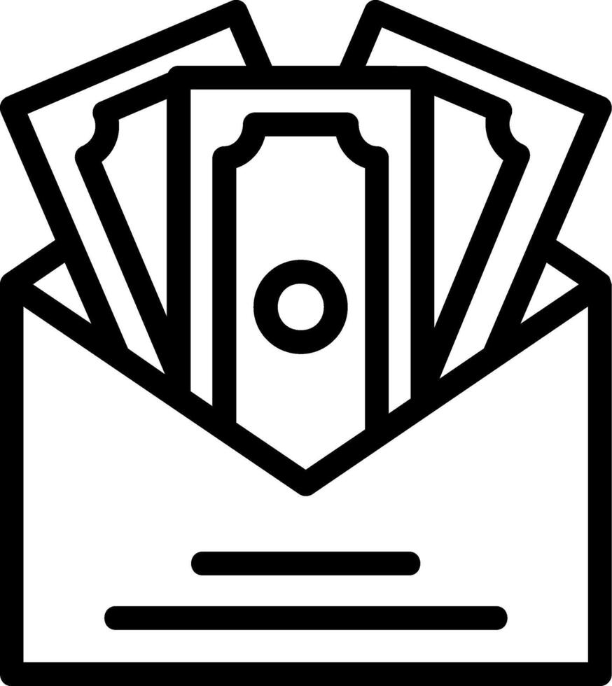 Salary Line Icon vector