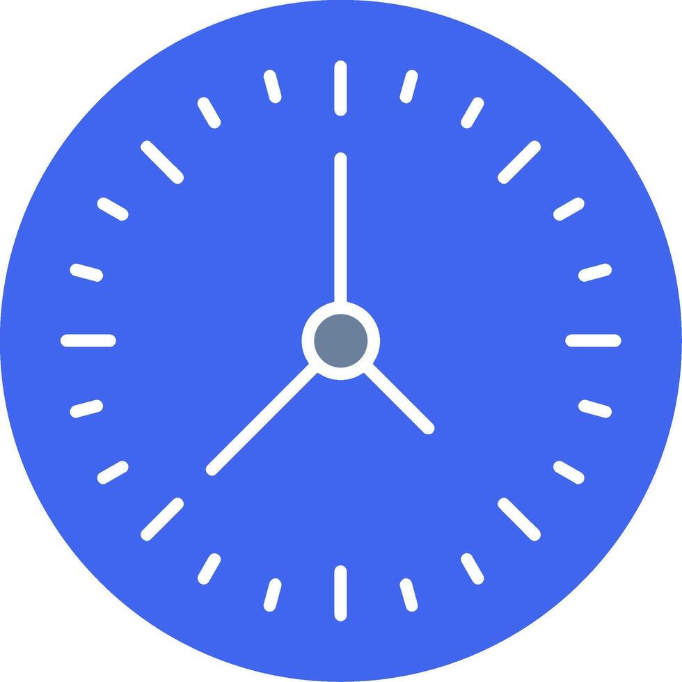 Clock Solid Two Color Icon vector