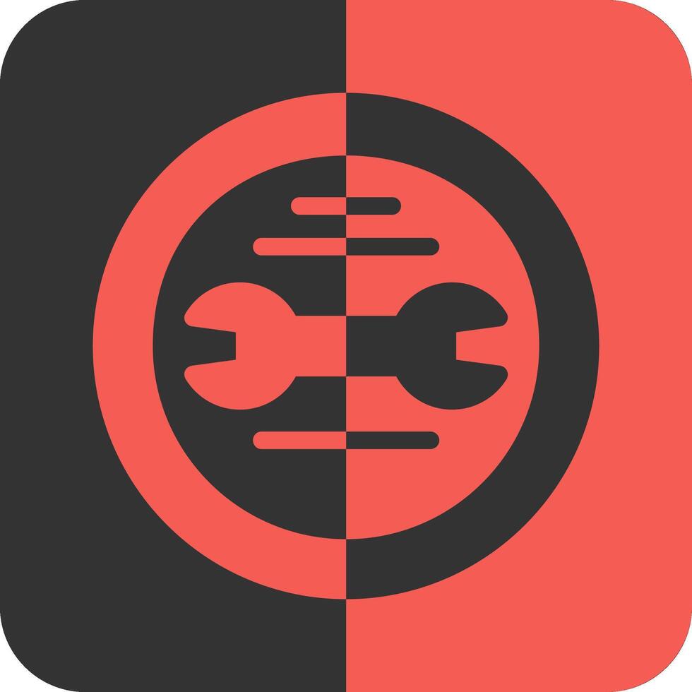 Badge Red Inverse Icon vector