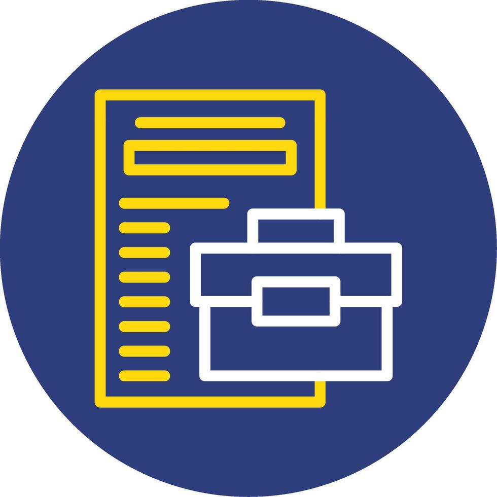 Contract Dual Line Circle Icon vector