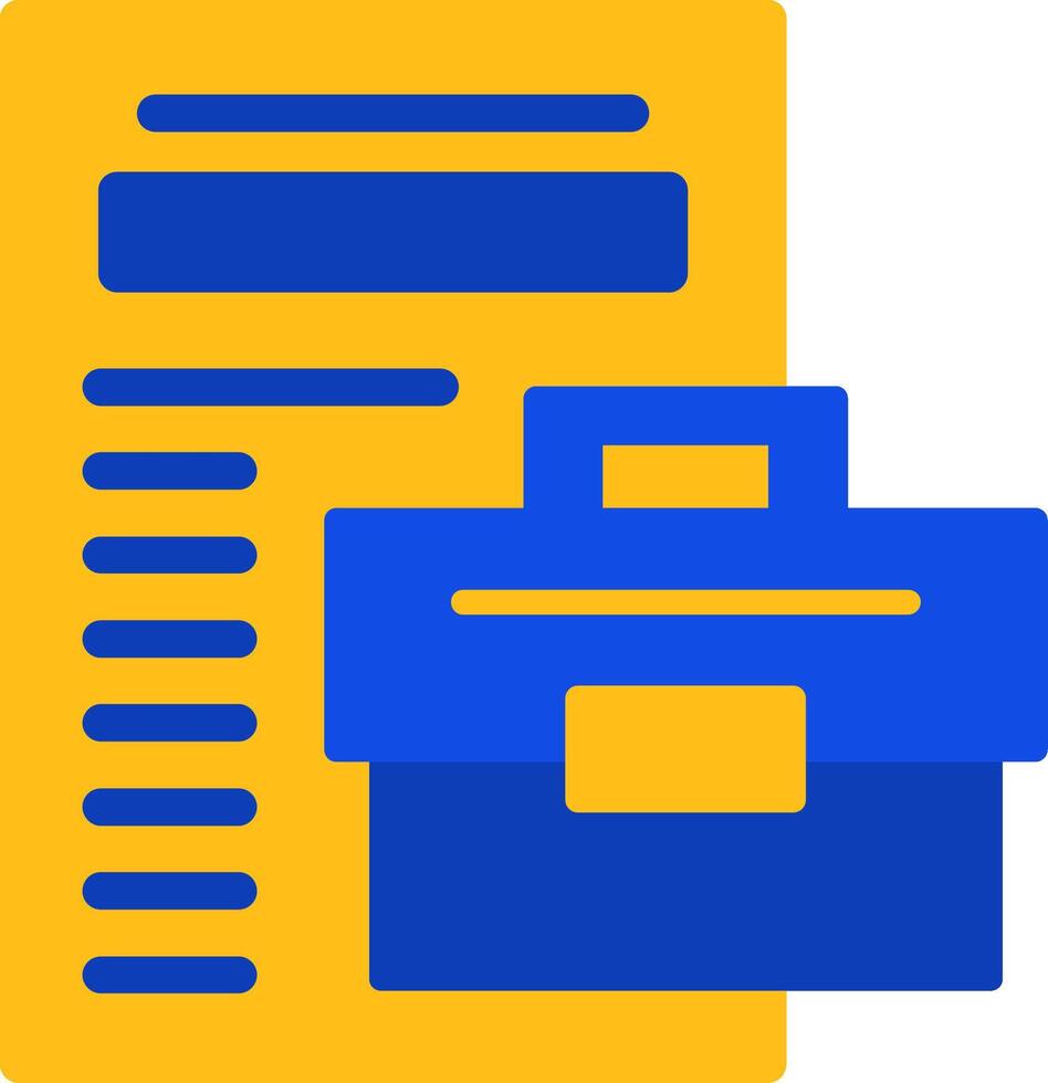 Contract Flat Two Color Icon vector