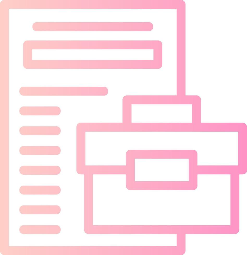 Contract Linear Gradient Icon vector