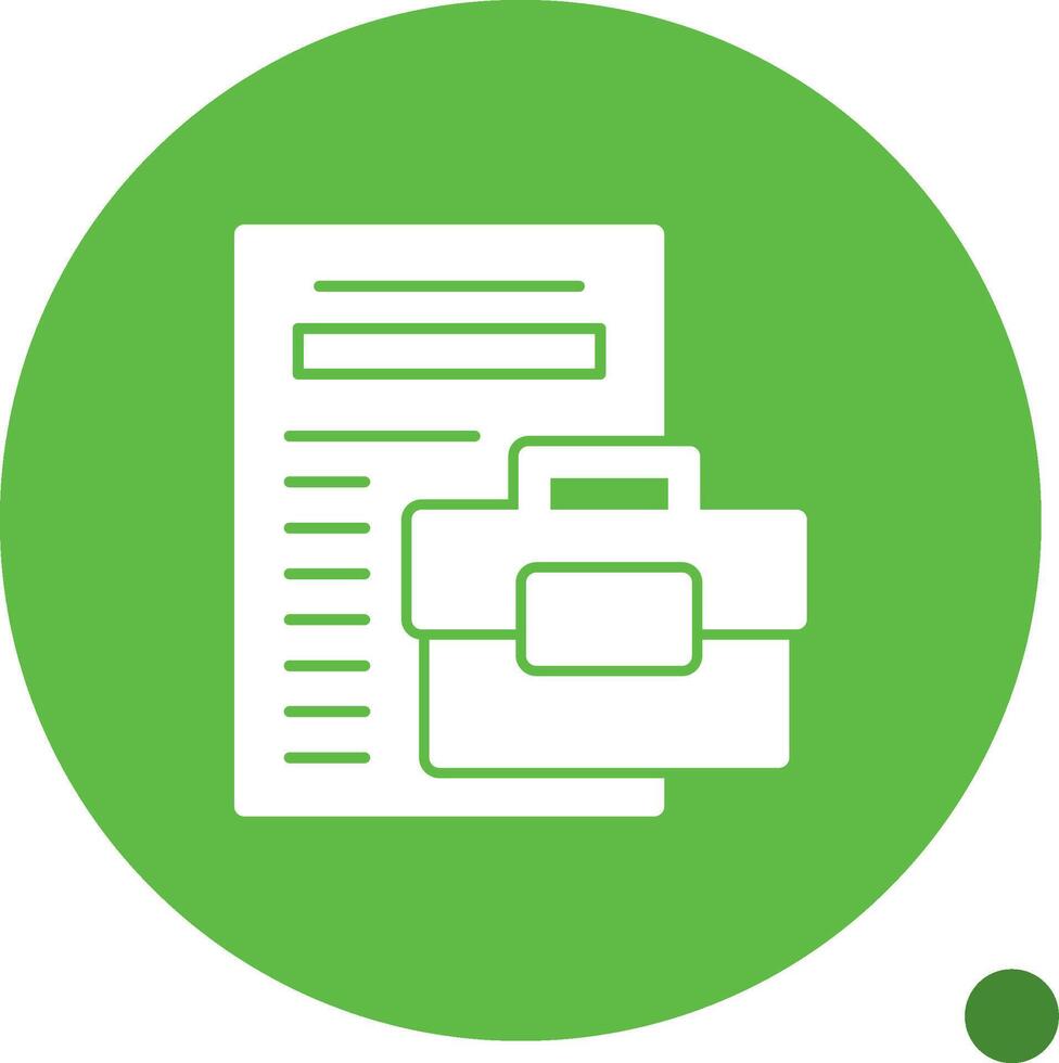 Contract Glyph Shadow Icon vector
