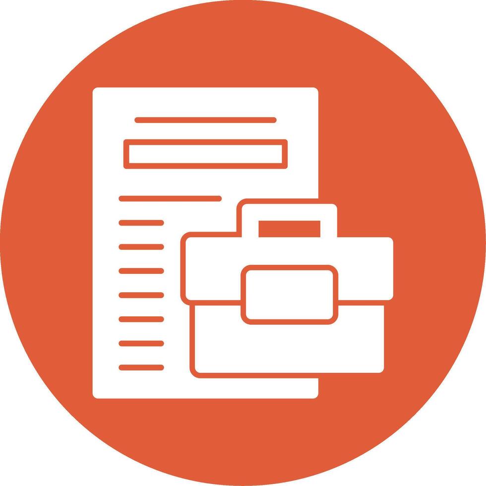 Contract Glyph Circle Icon vector