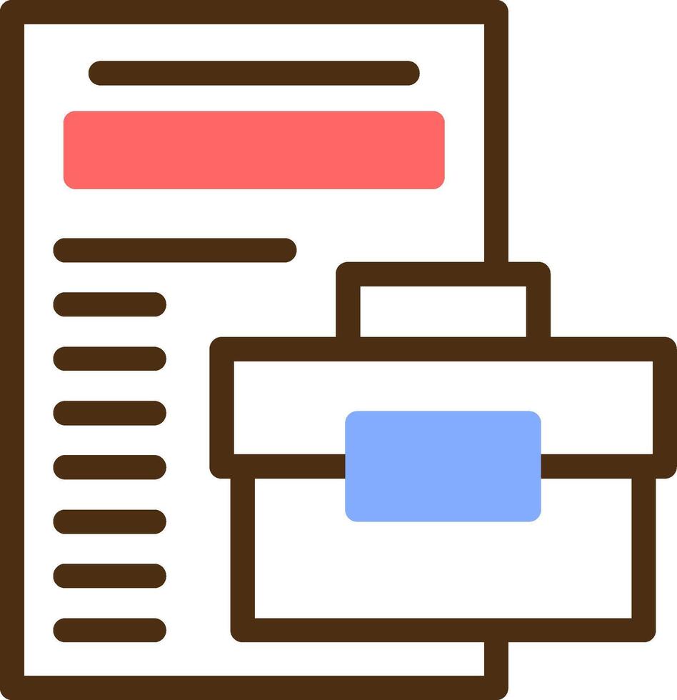 Contract Color Filled Icon vector