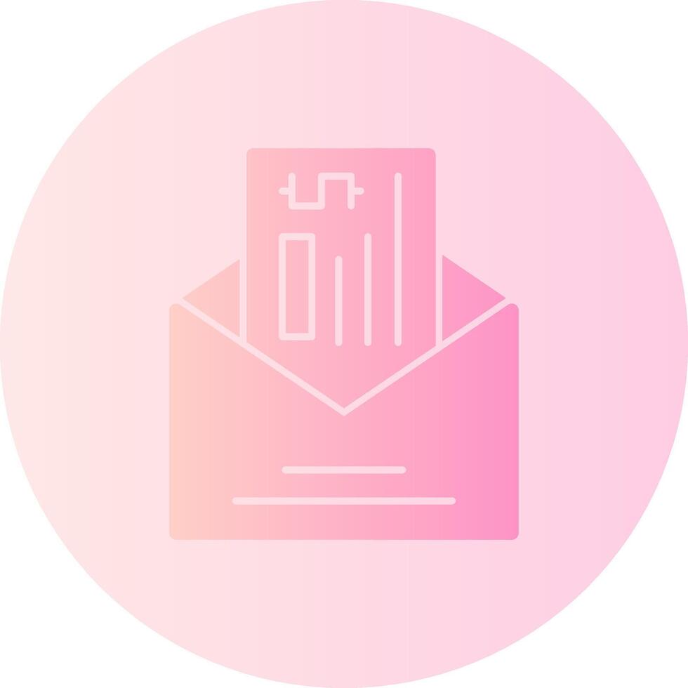 Paycheck Gradient Circle Icon vector