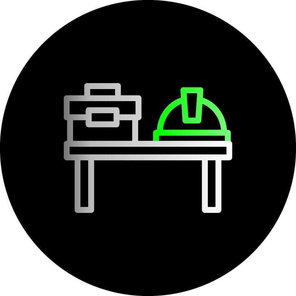Desk Dual Gradient Circle Icon vector