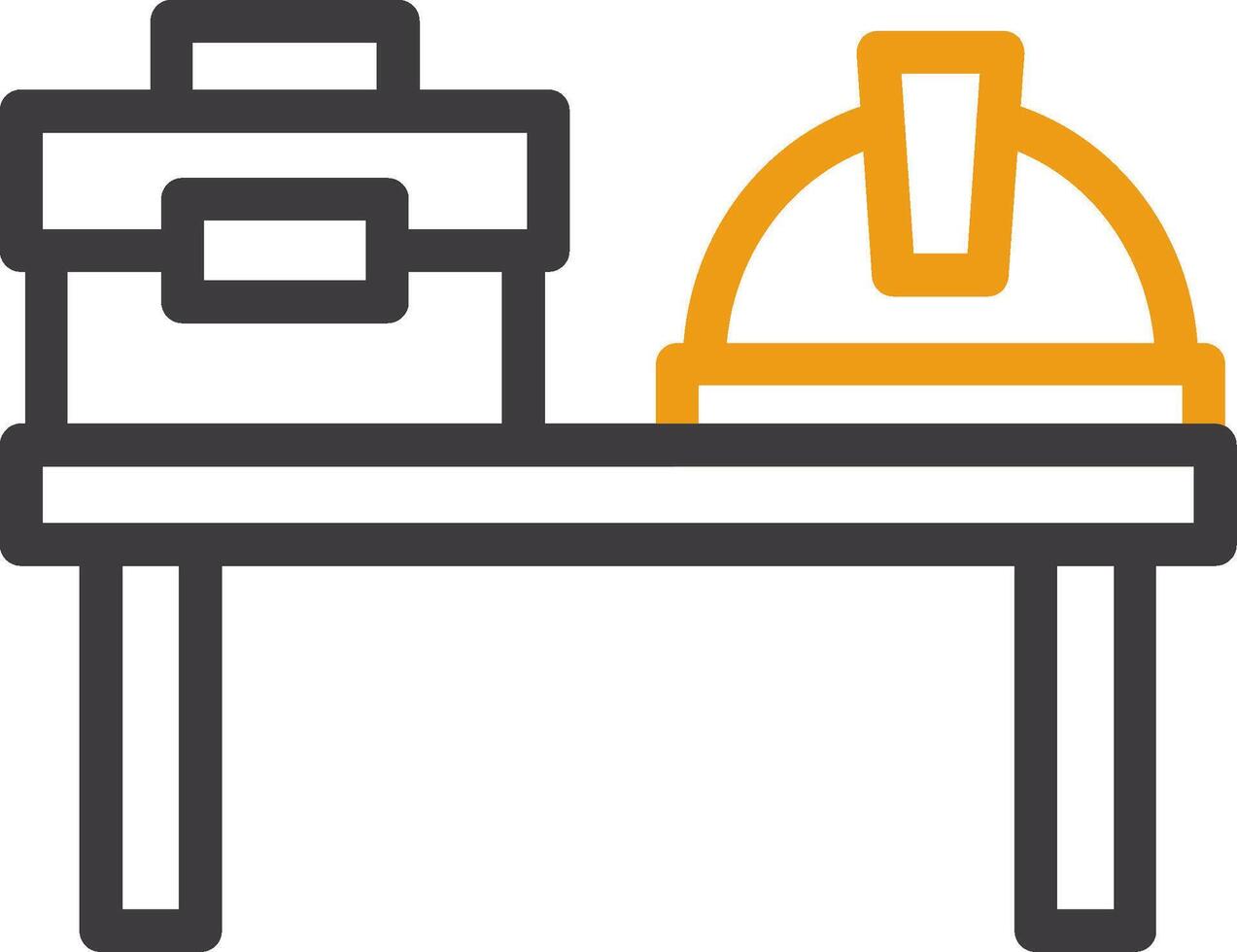 Desk Glyph Two Color Icon vector