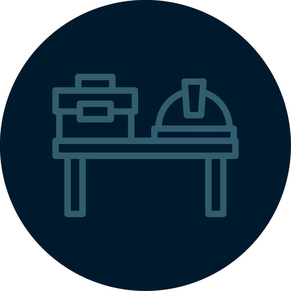 Desk Line Multi color Icon vector