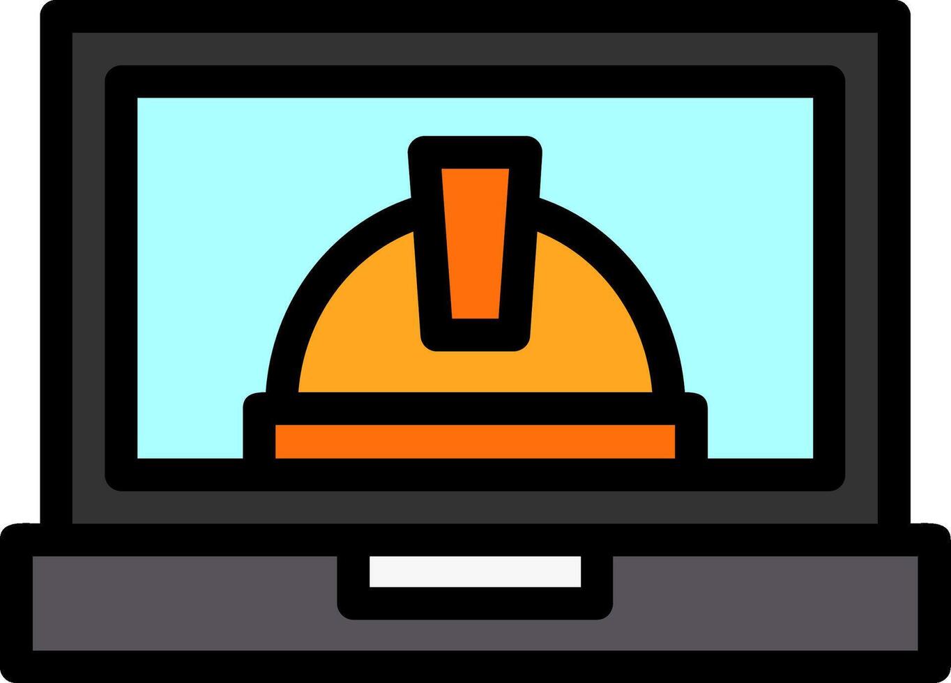 Laptop Line Filled Icon vector
