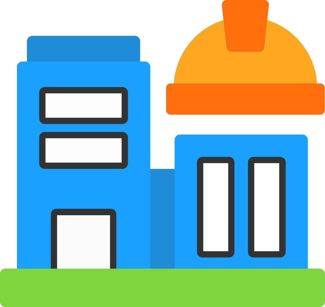 Office Building Flat Icon vector