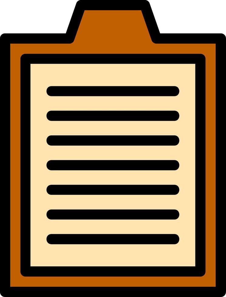 Clipboard Line Filled Icon vector