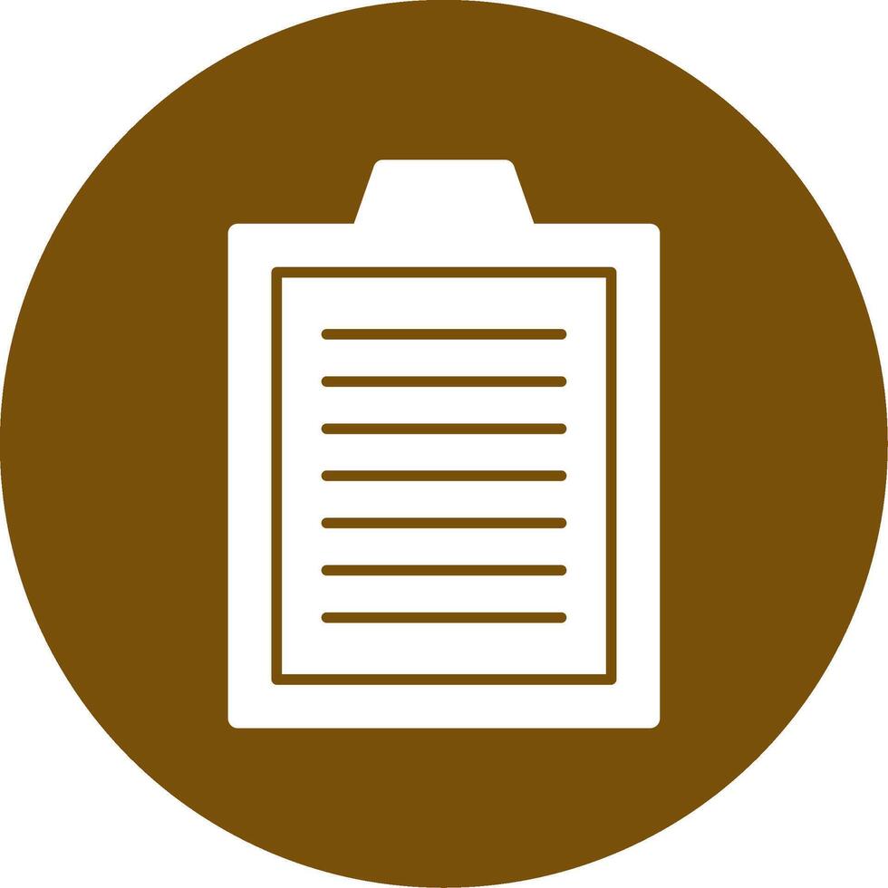 Clipboard Glyph Circle Icon vector
