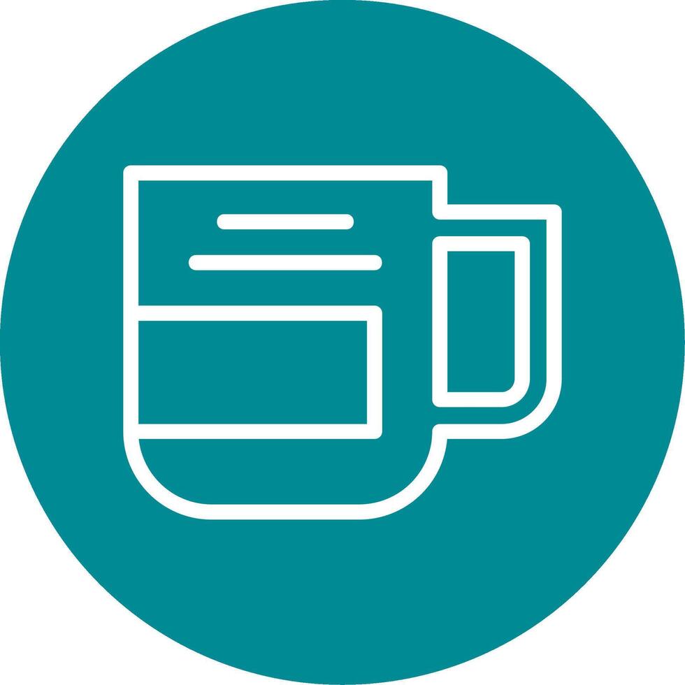 Coffee Mug Outline Circle Icon vector