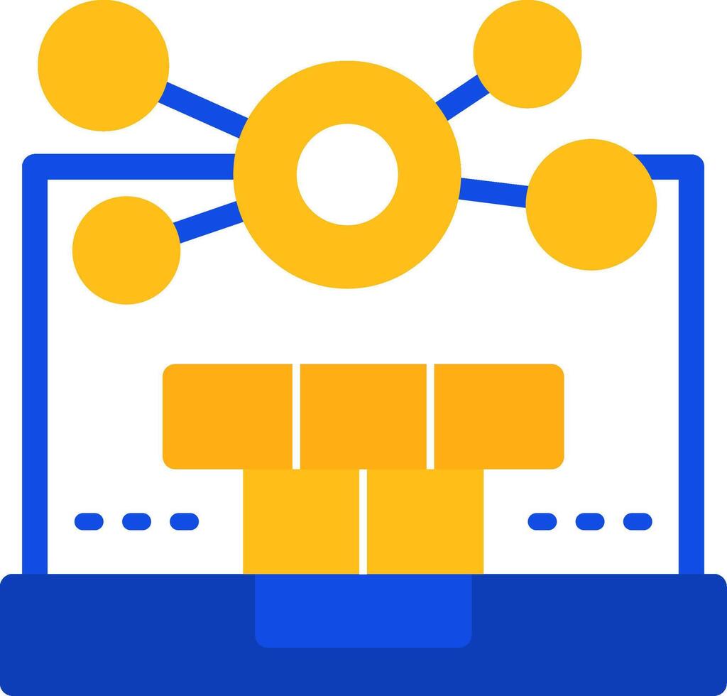 Online networking Flat Two Color Icon vector